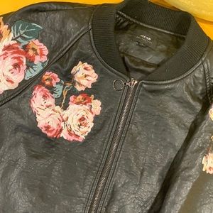 💐Joe’s Jeans Floral Print Leather Jacket💐